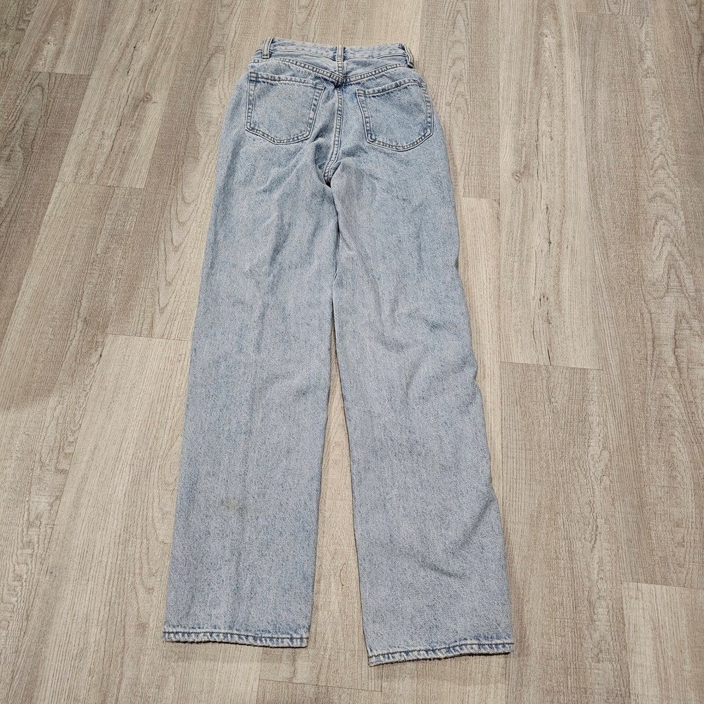 PAC SUN 90s Boyfriend Jeans Light Wash Patchwork Denim Size 24 - Picture 3 of 9